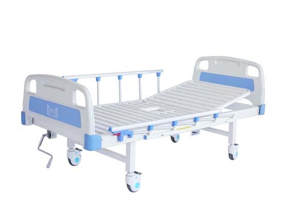 E19A單搖便孔護理床（輪、護欄） 