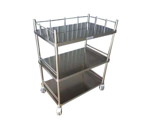 B11全不銹鋼三層器械臺車